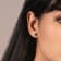 White Cubic Zirconia 14k Yellow Gold Heart Studs With Velvet Gift Box 1.50ctw