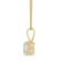 White Cubic Zirconia 14k Yellow Gold Pendant With Chain 1.00ctw