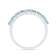 Round Blue Topaz Sterling Silver Anniversary Style Stackable Band Ring, 0.90ctw