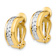 14k Yellow Gold and Rhodium Over 14k Yellow Gold Polished Diamond-Cut
Non-pierced C-Hoop Earrings