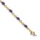 14k Yellow and White Gold with Rhodium Over 14k Yellow Gold Amethyst and
Diamond Infinity Bracelet