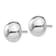 Rhodium Over 14k White Gold 10mm Half Ball Earrings