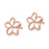 14k Rose Gold Polished 9.72mm Plumeria Cut-Out Stud Earrings