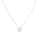 Mother of Pearl and Cubic Zirconia Rhodium Over Sterling Silver Necklace