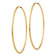 14k Yellow Gold 2 9/16" Polished Round Endless Hoop Earrings