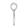 Sterling Silver Polished Block Initial -T- Pendant