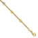 14K Yellow Gold Polished and Diamond-cut Beads Bracelet