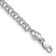 Rhodium Over 14k White Gold 3.75mm Solid Diamond-Cut Double Link Charm Bracelet