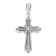 Rhodium Over 14K White Gold Polished Cross Charm Pendant
