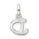 Sterling Silver Letter D with Enamel Pendant