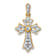 10k Yellow Gold and Rhodium Over 10k Yellow Gold 0.10 cttw Diamond Fancy
Cross Pendant