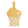14k Yellow Gold Diamond-Cut Basketball Pendant