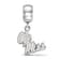 Sterling Silver Rhodium-plated LogoArt University of Mississippi Small
Dangle Bead
