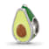Sterling Silver Kids Enamel Avocado Half with Pit Bead