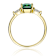 Emerald Color CZ Three-Stone Engagement-Style Ring In 14K Gold Over
Sterling Silver