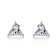 Triangle CZ Stud Earrings In 14K Gold Over Sterling Silver