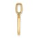 14K Yellow Gold Diamond Letter U Initial Pendant