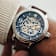 Thomas Earnshaw Longcase Automatic Gray Dial Brown Stainless Steel Band
Skeleton Watch