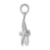 Rhodium Over 14k White Gold 3D Polished Propeller Pendant