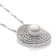 Sterling Silver Freshwater Pearl and Cubic Zirconia  Pendant with
Singapore Chain