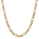 14K Yellow Gold 7mm Flat Figaro Chain Necklace