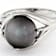 Tahitian Pearl And Topaz Ring In Sterling Silver
