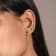 White Cubic Zirconia 14k Yellow Gold Studs With Velvet Gift Box 0.60ctw
