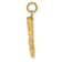 14k Yellow Gold Textured Boot Charm Pendant