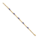14k Yellow Gold and Rhodium Over 14k Yellow Gold Diamond and Tanzanite Bracelet