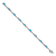 Rhodium Over 14k White Gold Blue Topaz and Diamond Infinity Bracelet