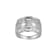 White Cubic Zirconia Platinum Over Sterling Silver Three Row Band Ring 4.62ctw