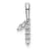 Rhodium Over 14k White Gold Diamond Number 1 Pendant