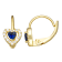 Blue Spinel And White Cubic Zirconia 14k Yellow Gold Over Silver
Children's Heart Earrings 0.63ctw
