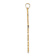 14k Yellow Gold Polished Solid Fancy Design Cross Pendant