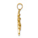 14k Yellow Gold Textured Dancer Pendant