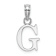 Rhodium Over 14k White Gold Polished Block Letter G Initial Pendant