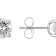 5.00ctw Diamond Simulant Stud Earrings In Sterling Silver