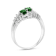 0.75ctw Emerald and Diamond Ring in 14k White Gold