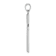 Rhodium Over 14K White Gold Polished Cross Pendant