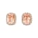 14K Rose Gold Morganite and Diamond Earring 1.59ctw