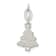 Sterling Silver Polished Christmas Tree Charm