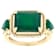 Green Onyx 3-Stone Ring In 18K Gold Over Sterling Silver 5.06ctw