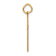 14k Yellow Gold Satin Laser Designed Cross Charm