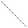Rhodium Over 10k White Gold Amethyst and Diamond Infinity Bracelet