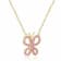 Ruby Butterfly 14K Yellow Gold Over Sterling Silver Necklace