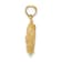 14k Yellow Gold 3D Textured Pisces Zodiac pendant