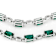 Lab-Created Emerald Station Bracelet In Sterling Silver 5.85ctw