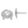 Rhodium Over Sterling Silver Polished Small Blue Crab Post Earrings