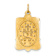 14k Yellow Gold Solid Polished and Satin Large Rectangle Framed
Miraculous Medal Pendant