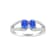 14K White Gold Oval Tanzanite and Diamond Ring, 0.85ctw